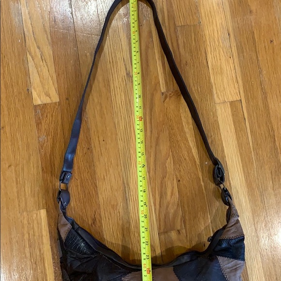 Vintage Brown Leather Patchwork Bag - Picture 5 of 8